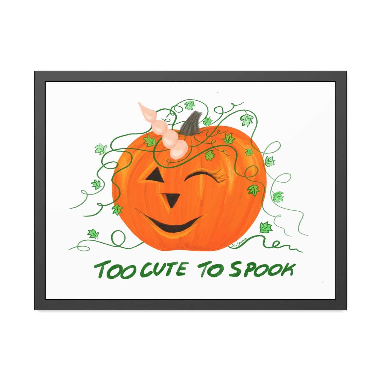 Halloween Pumpkin Framed Paper Posters