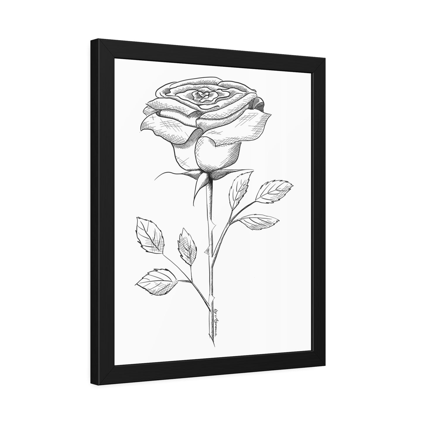 Framed Poster Rose Flower Art Print