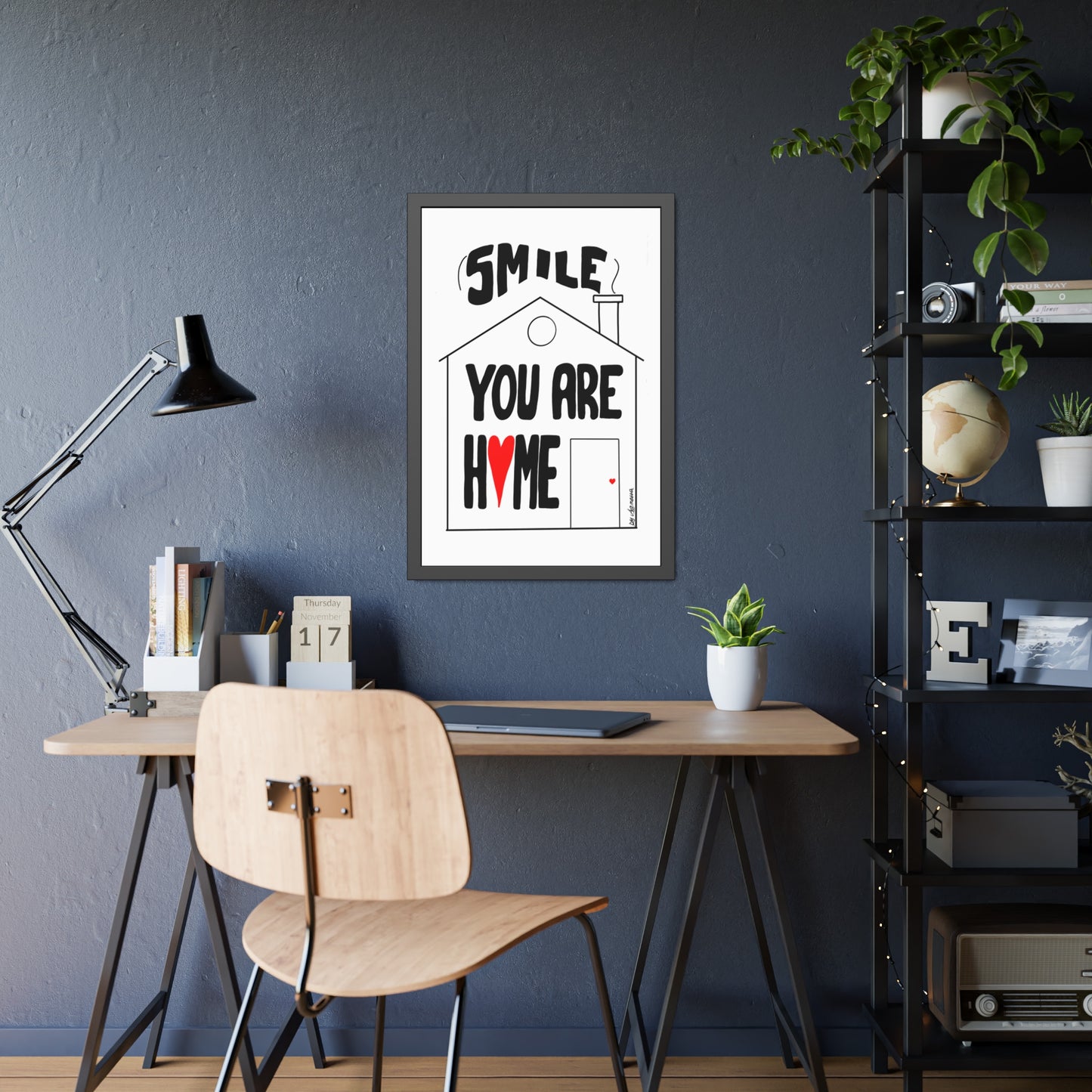 Framed Paper Posters - Smile You Are Home Art