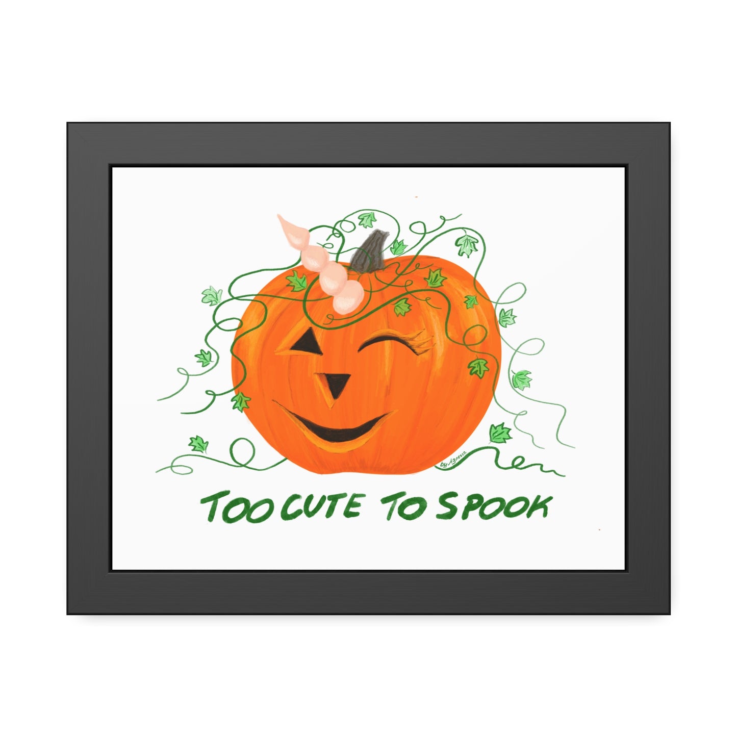 Halloween Pumpkin Framed Paper Posters