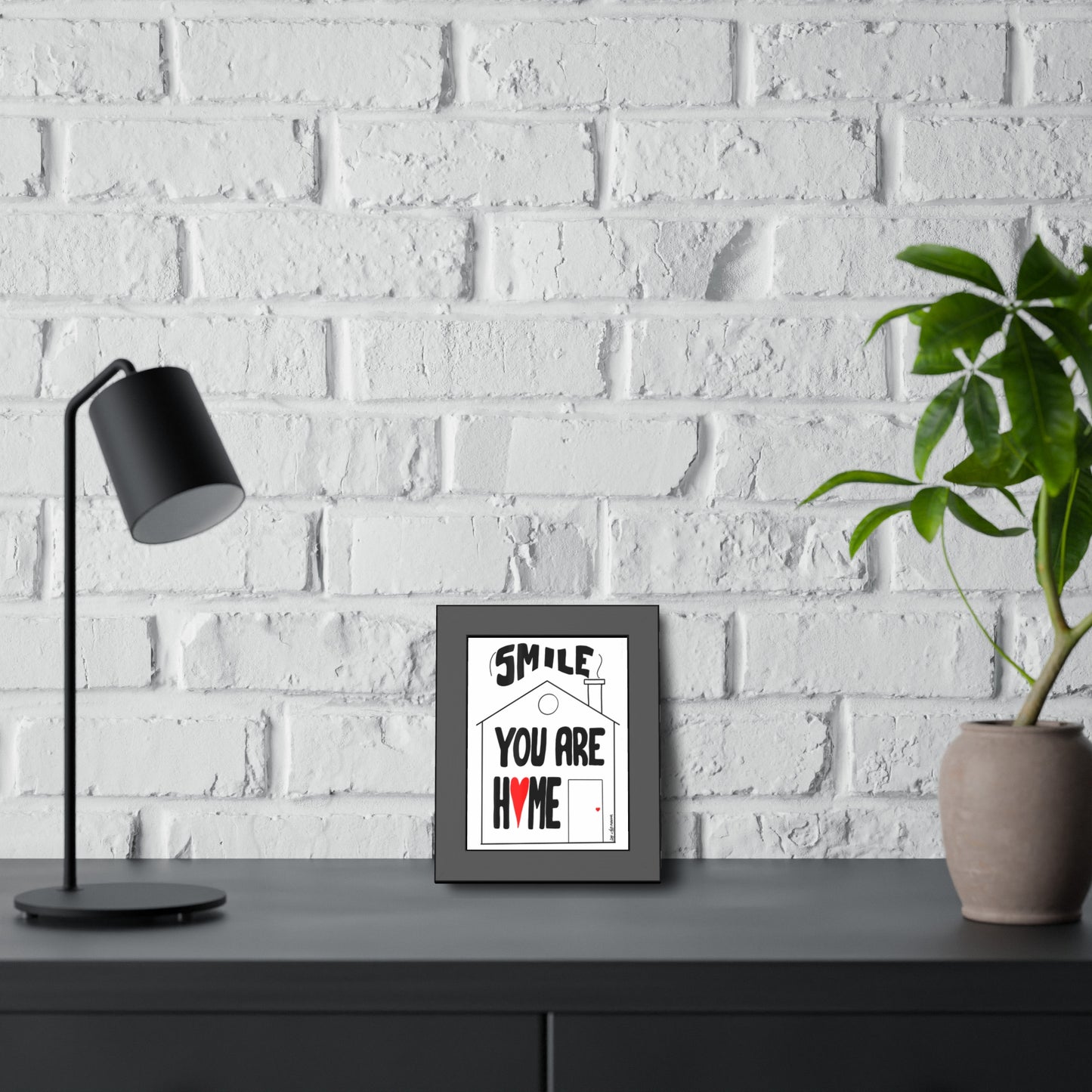 Framed Paper Posters - Smile You Are Home Art