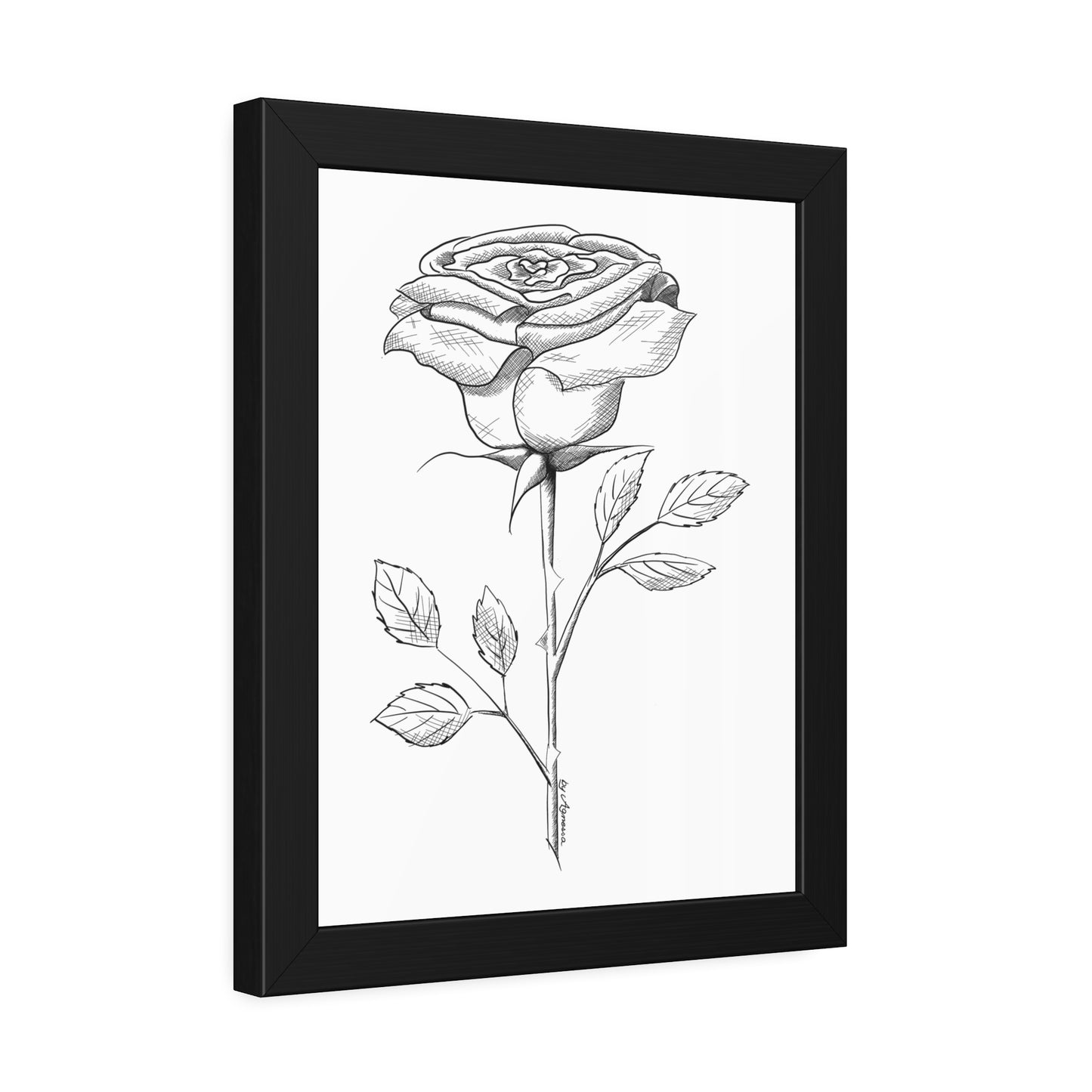 Framed Poster Rose Flower Art Print