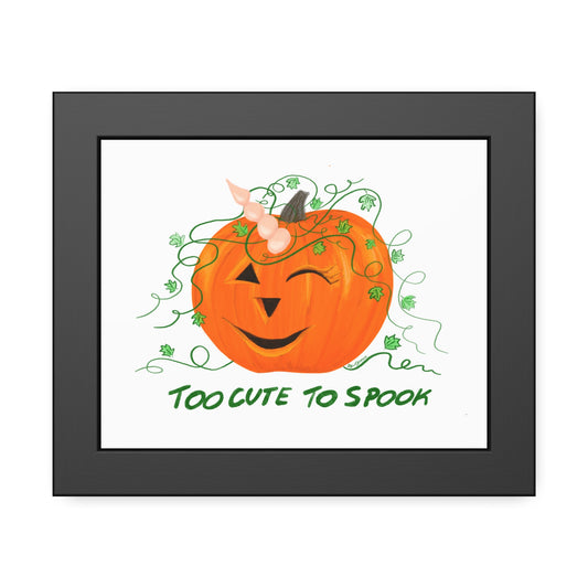 Halloween Pumpkin Framed Paper Posters