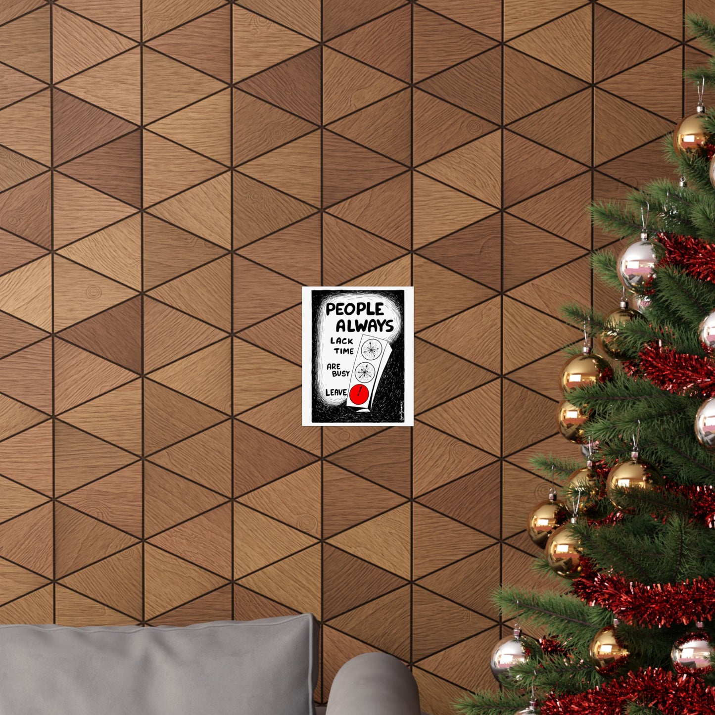 Matte Vertical Poster — "People Always" Original Art Poster (No AI)