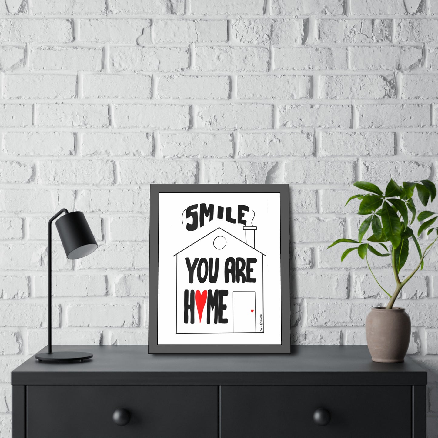 Framed Paper Posters - Smile You Are Home Art