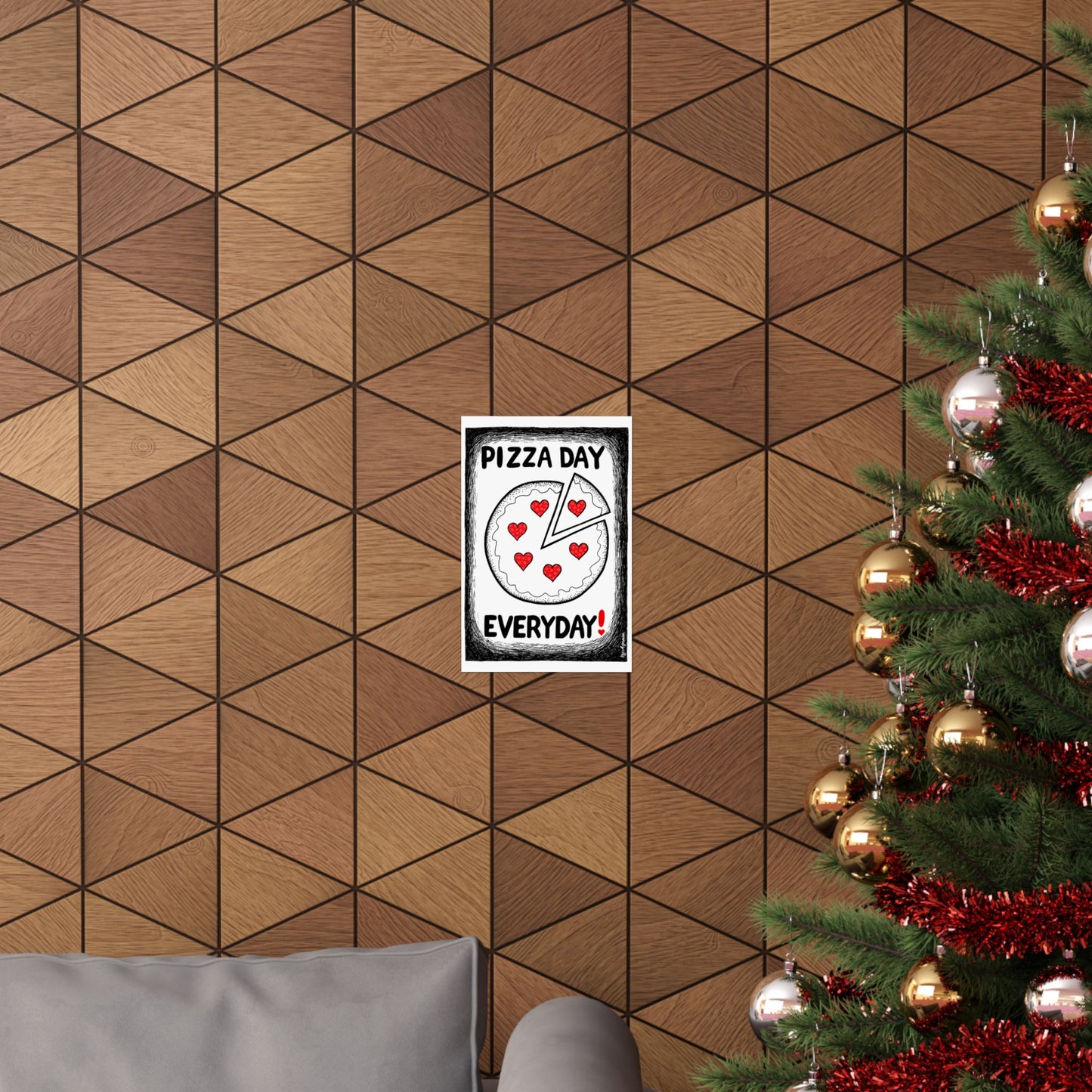 Pizza Art Matte Poster — Unique Vertical Print for Pizzerias & Pizza Lovers