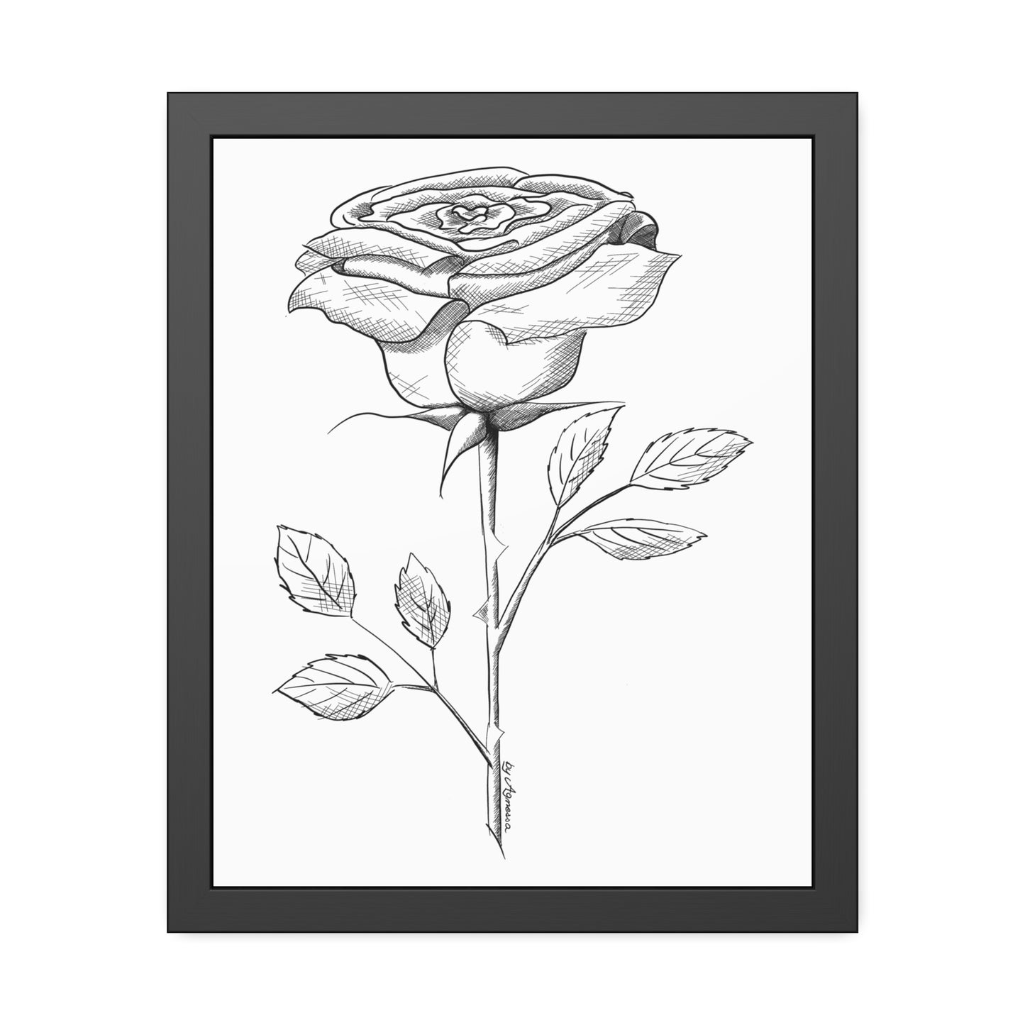 Framed Poster Rose Flower Art Print