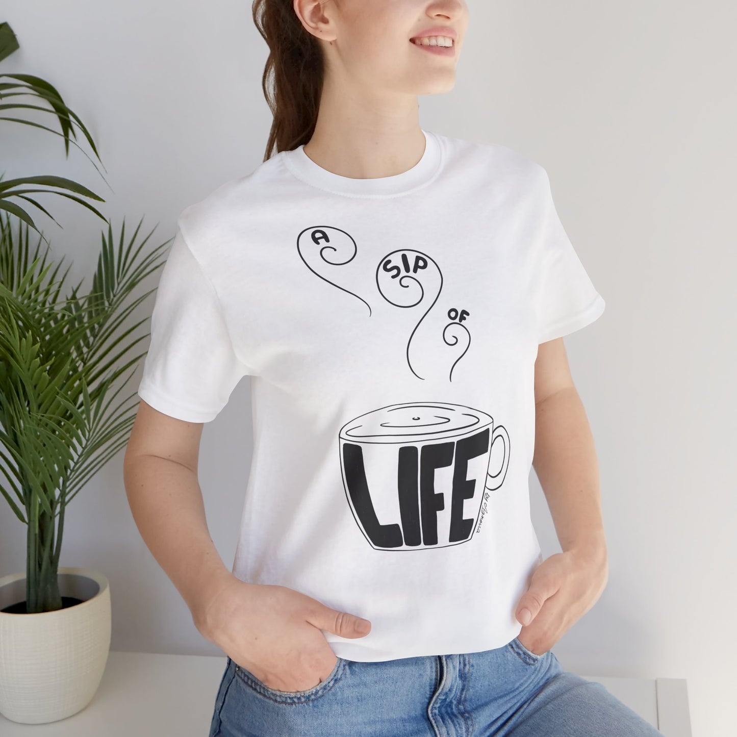 A Sip of Life Unisex Tee - Cozy Coffee Lover Shirt