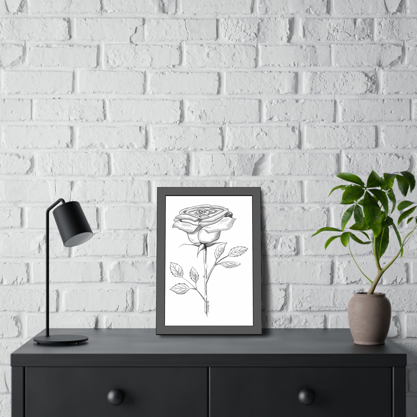 Framed Poster Rose Flower Art Print