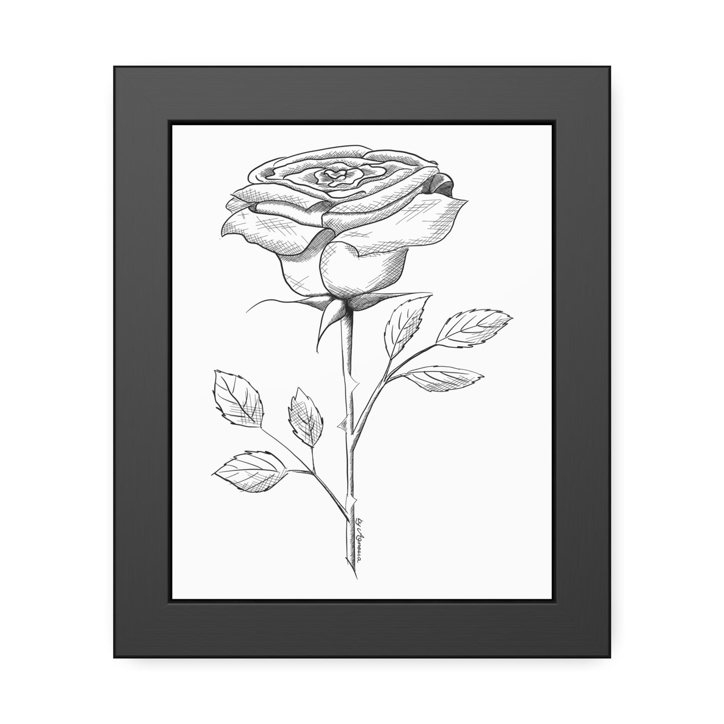 Framed Poster Rose Flower Art Print