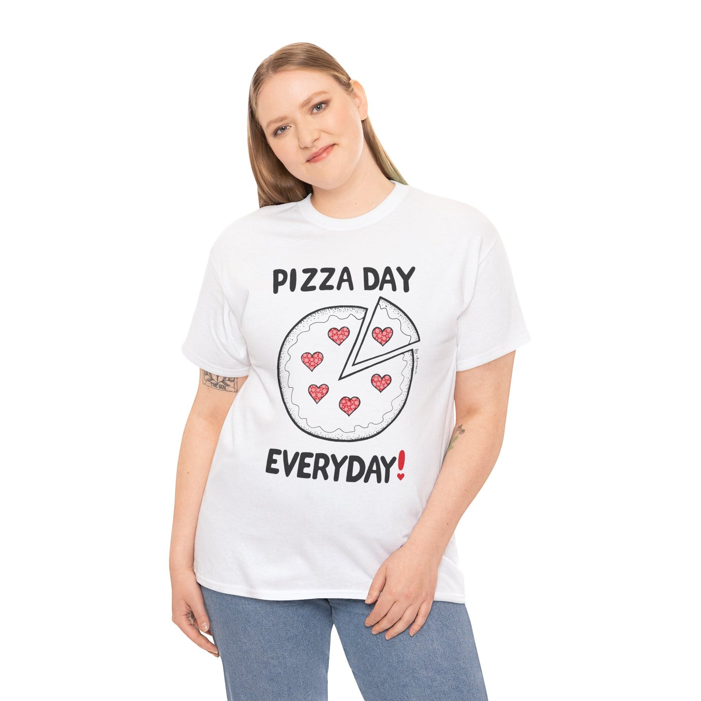 Pizza Day Everyday Unisex Heavy Cotton Tee