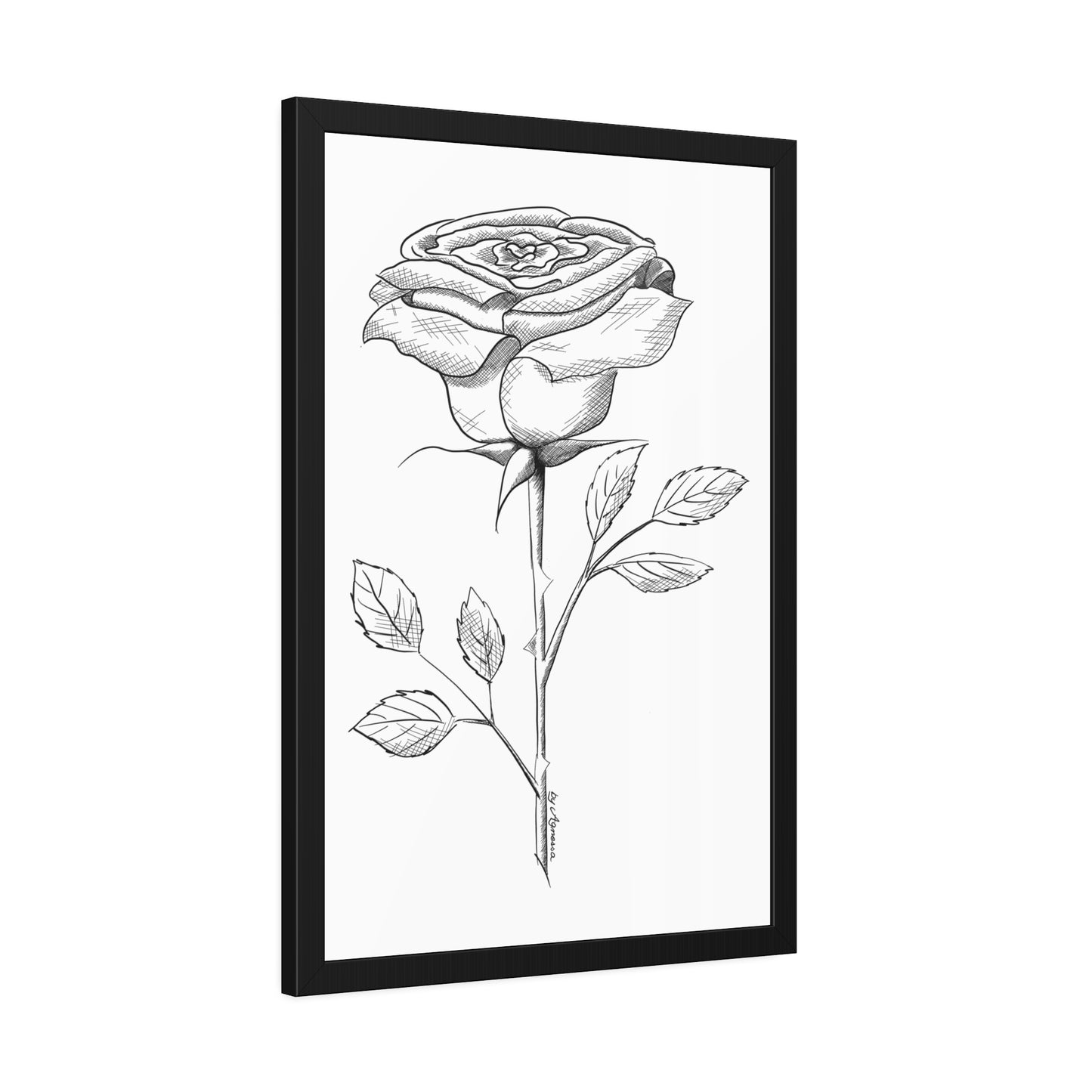 Framed Poster Rose Flower Art Print