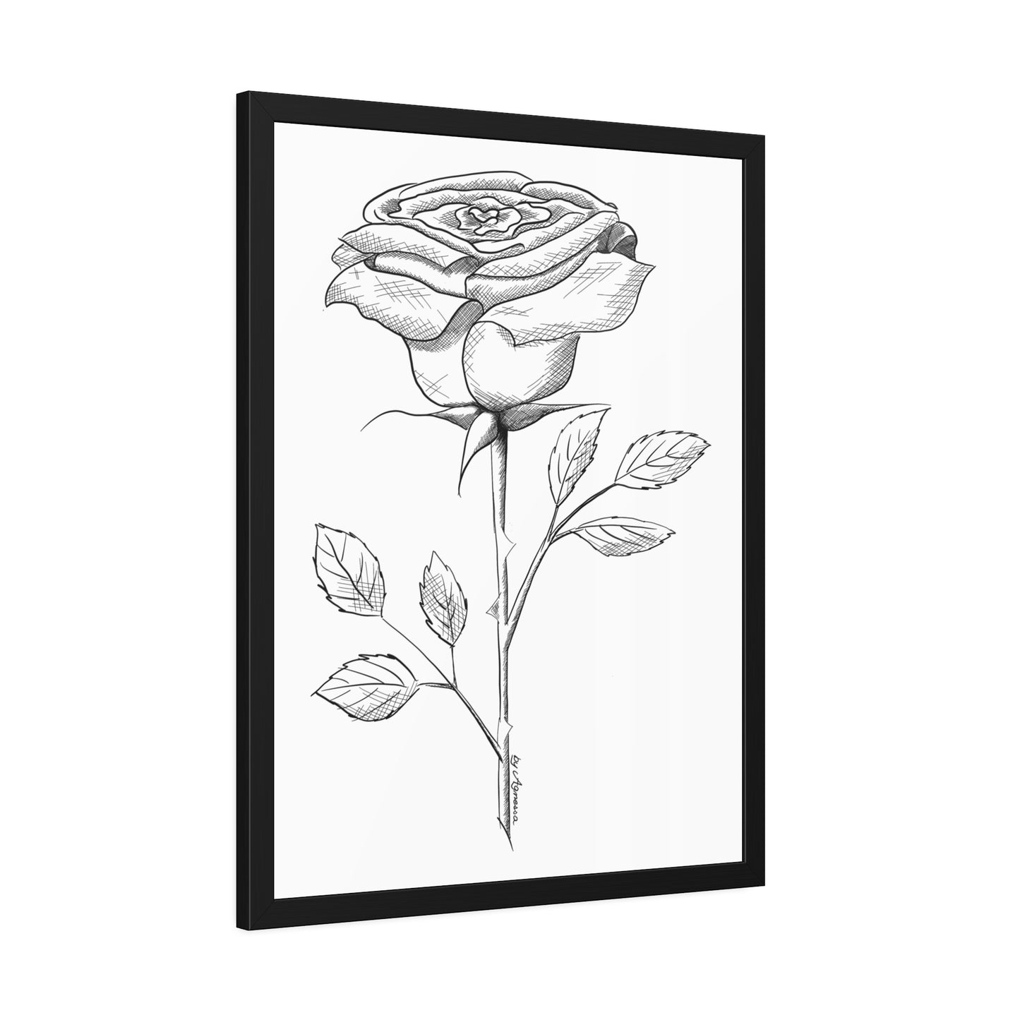 Framed Poster Rose Flower Art Print