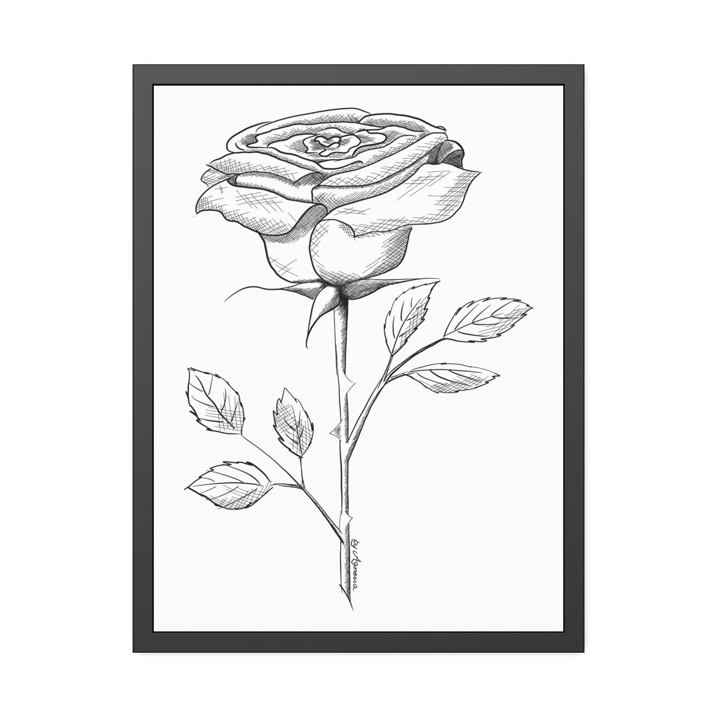 Framed Poster Rose Flower Art Print