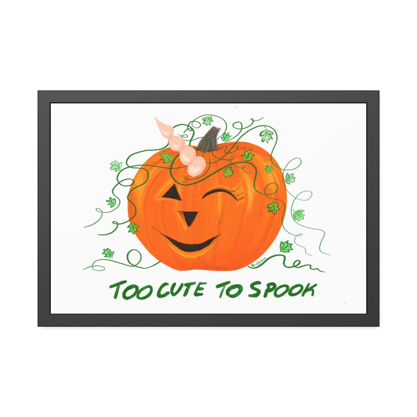 Halloween Pumpkin Framed Paper Posters