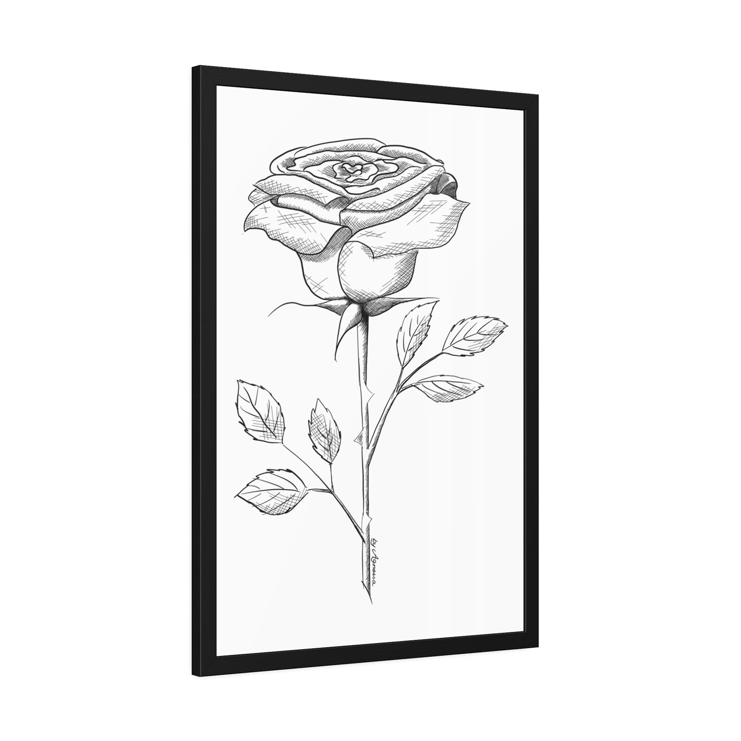 Framed Poster Rose Flower Art Print