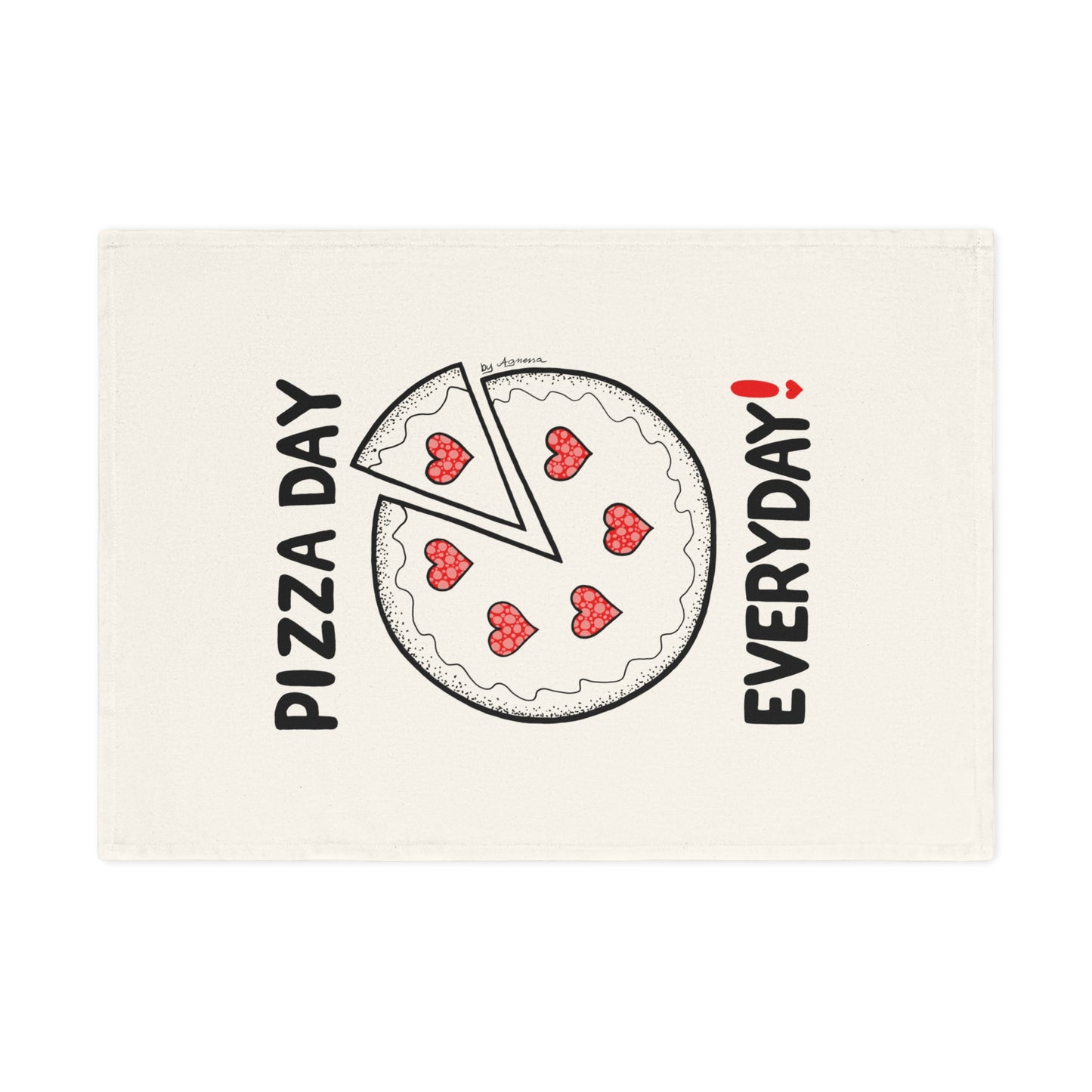 Pizza Day Everyday Cotton Tea Towel - Fun Kitchen Decor for Food Lovers