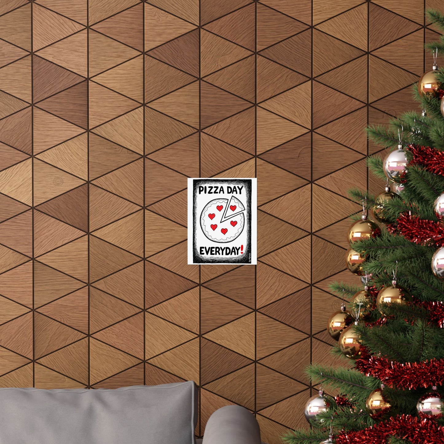 Pizza Art Matte Poster — Unique Vertical Print for Pizzerias & Pizza Lovers