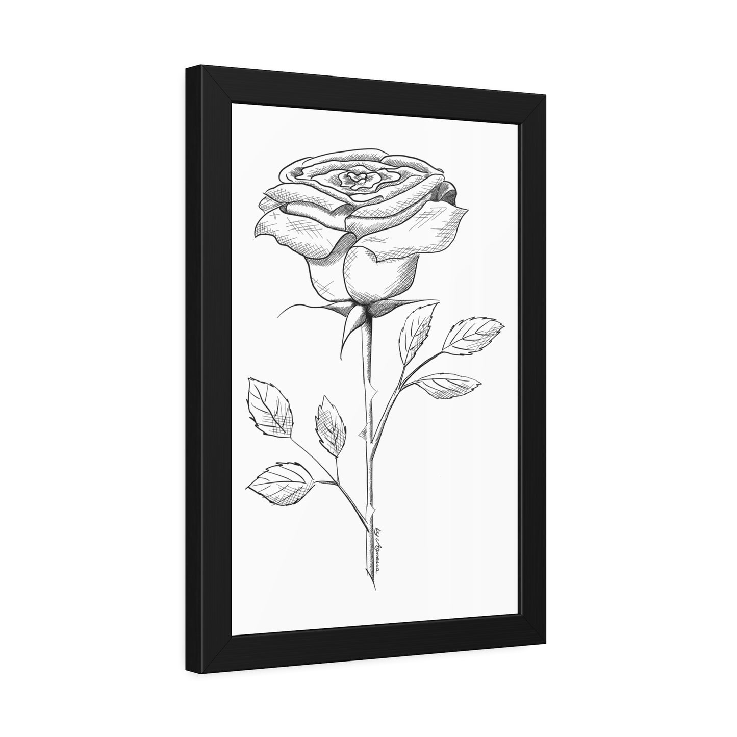 Framed Poster Rose Flower Art Print