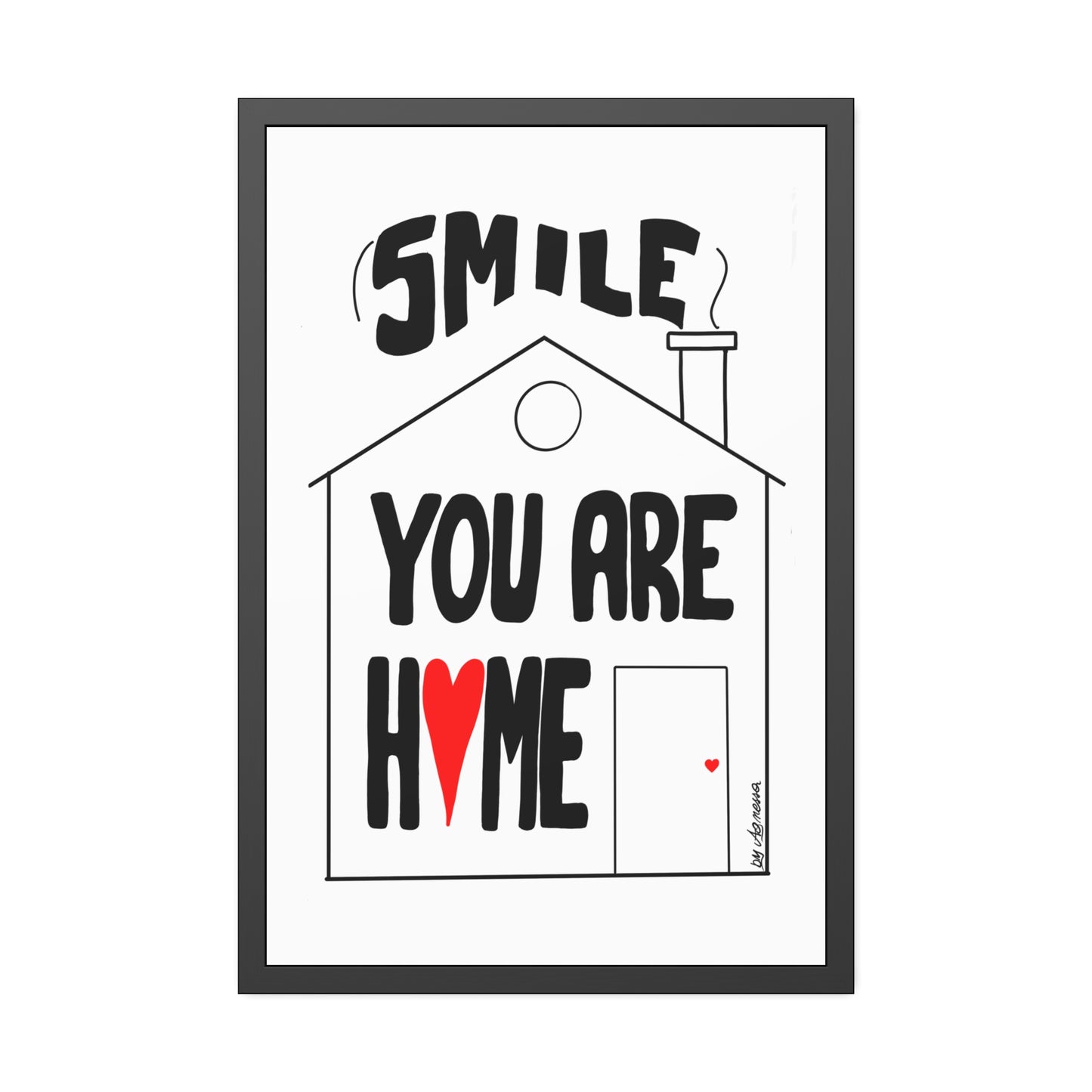 Framed Paper Posters - Smile You Are Home Art