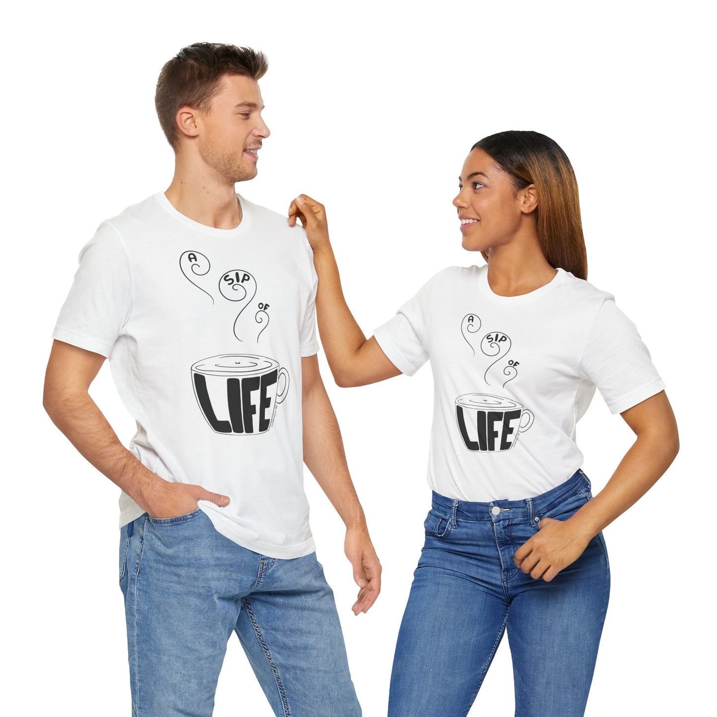 A Sip of Life Unisex Tee - Cozy Coffee Lover Shirt