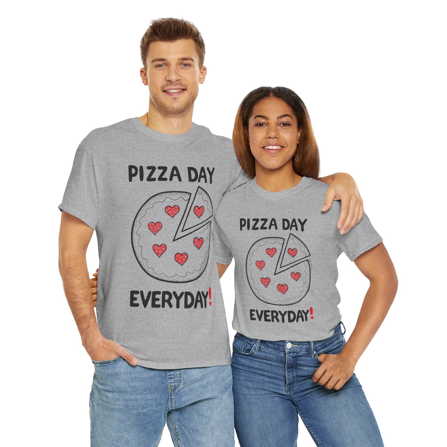 Pizza Day Everyday Unisex Heavy Cotton Tee