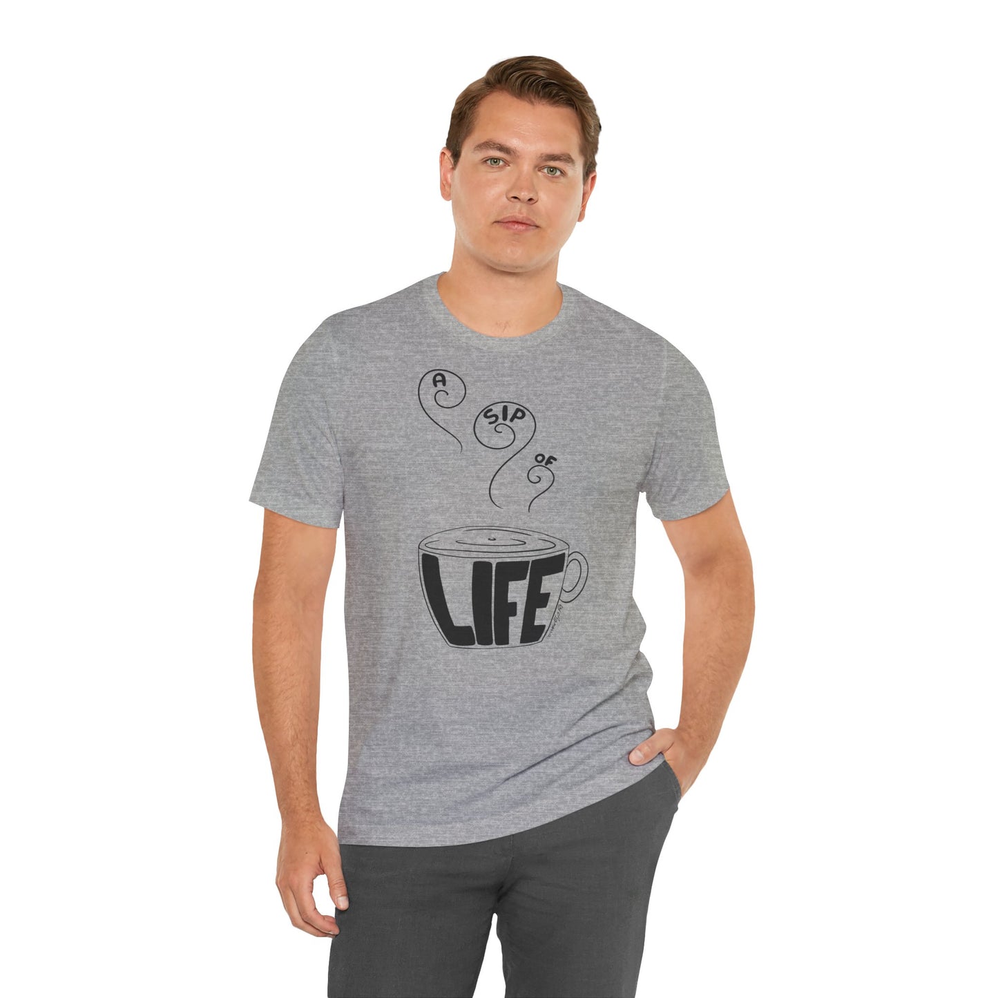 A Sip of Life Unisex Tee - Cozy Coffee Lover Shirt