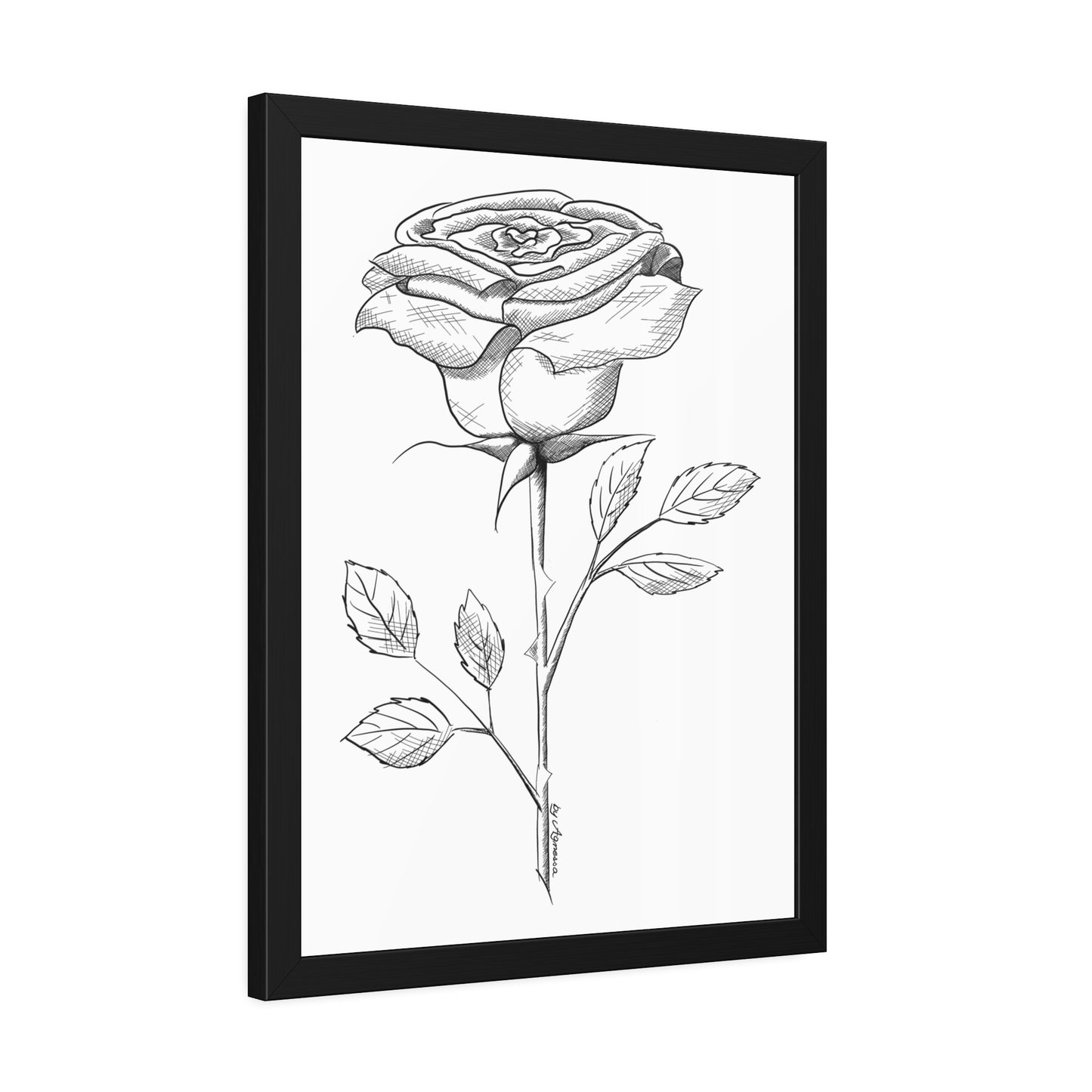 Framed Poster Rose Flower Art Print