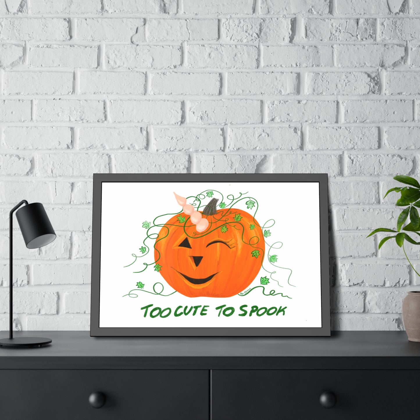 Halloween Pumpkin Framed Paper Posters