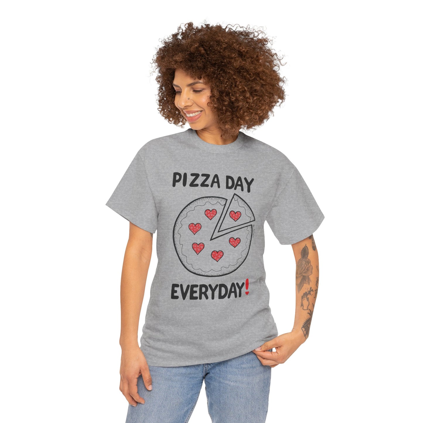 Pizza Day Everyday Unisex Heavy Cotton Tee