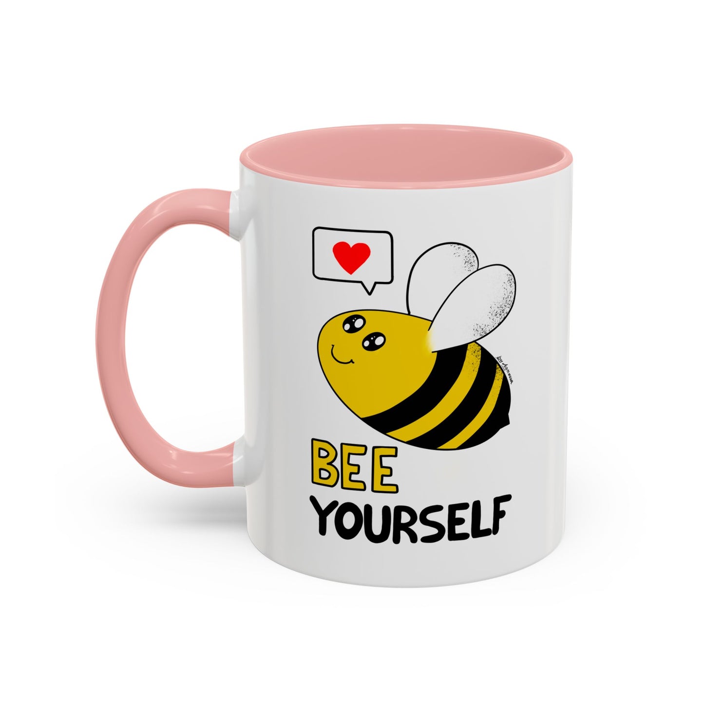 Bee Yourself Cute Kawaii Coffee Mug — 11/15oz Accent Mug, Adorable Bee Gift