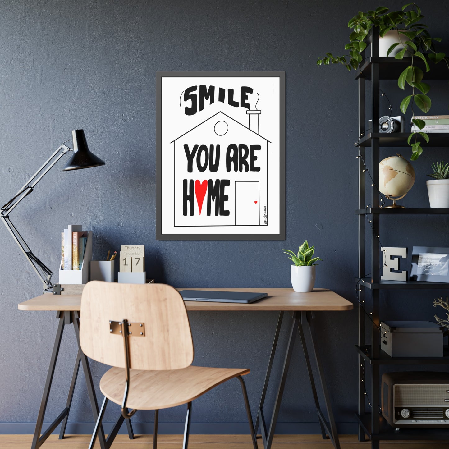 Framed Paper Posters - Smile You Are Home Art