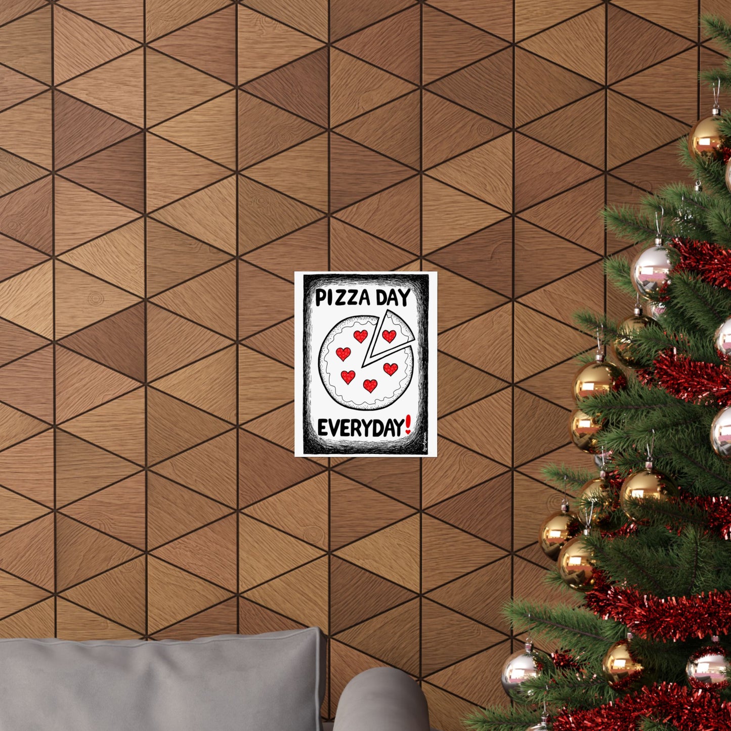 Pizza Art Matte Poster — Unique Vertical Print for Pizzerias & Pizza Lovers