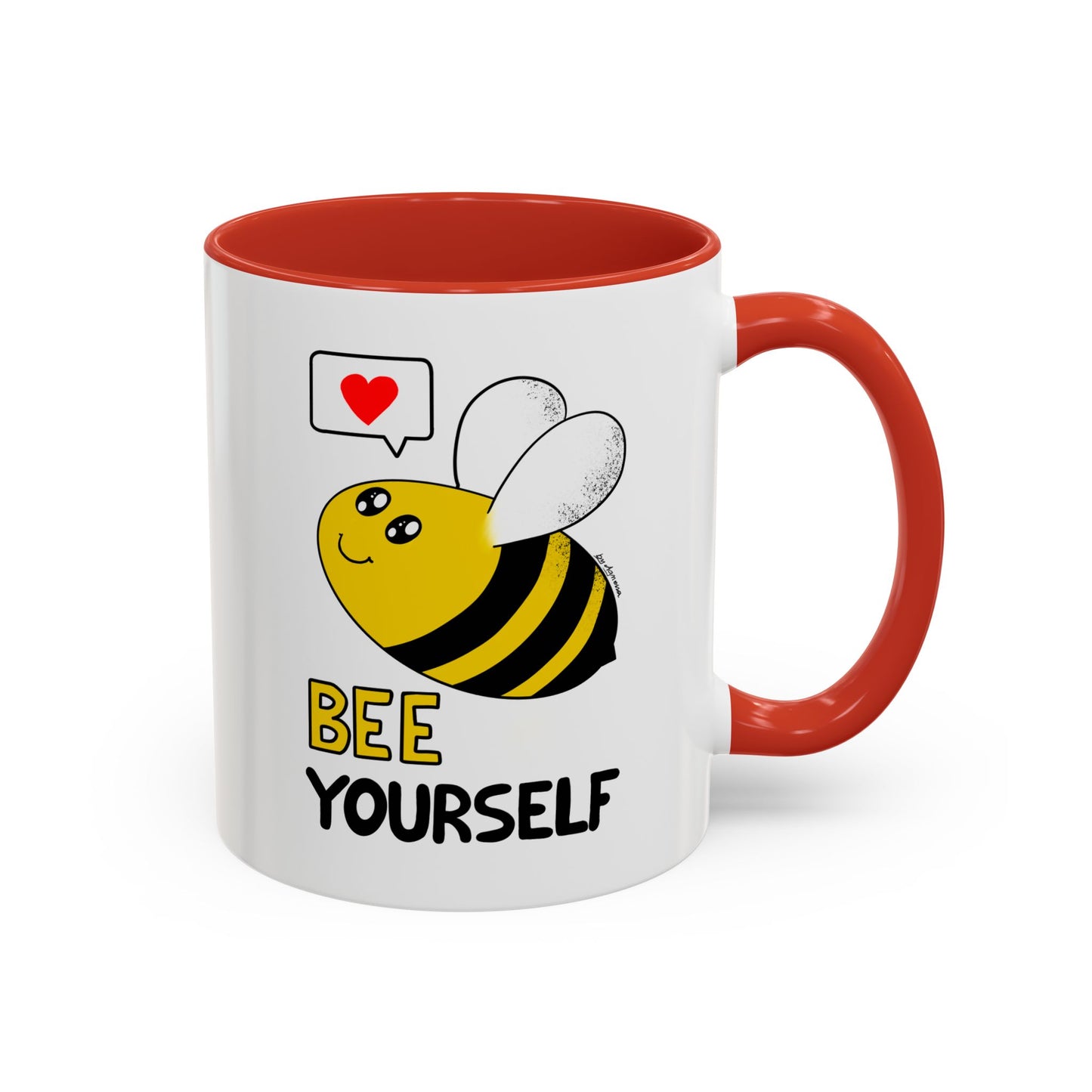 Bee Yourself Cute Kawaii Coffee Mug — 11/15oz Accent Mug, Adorable Bee Gift