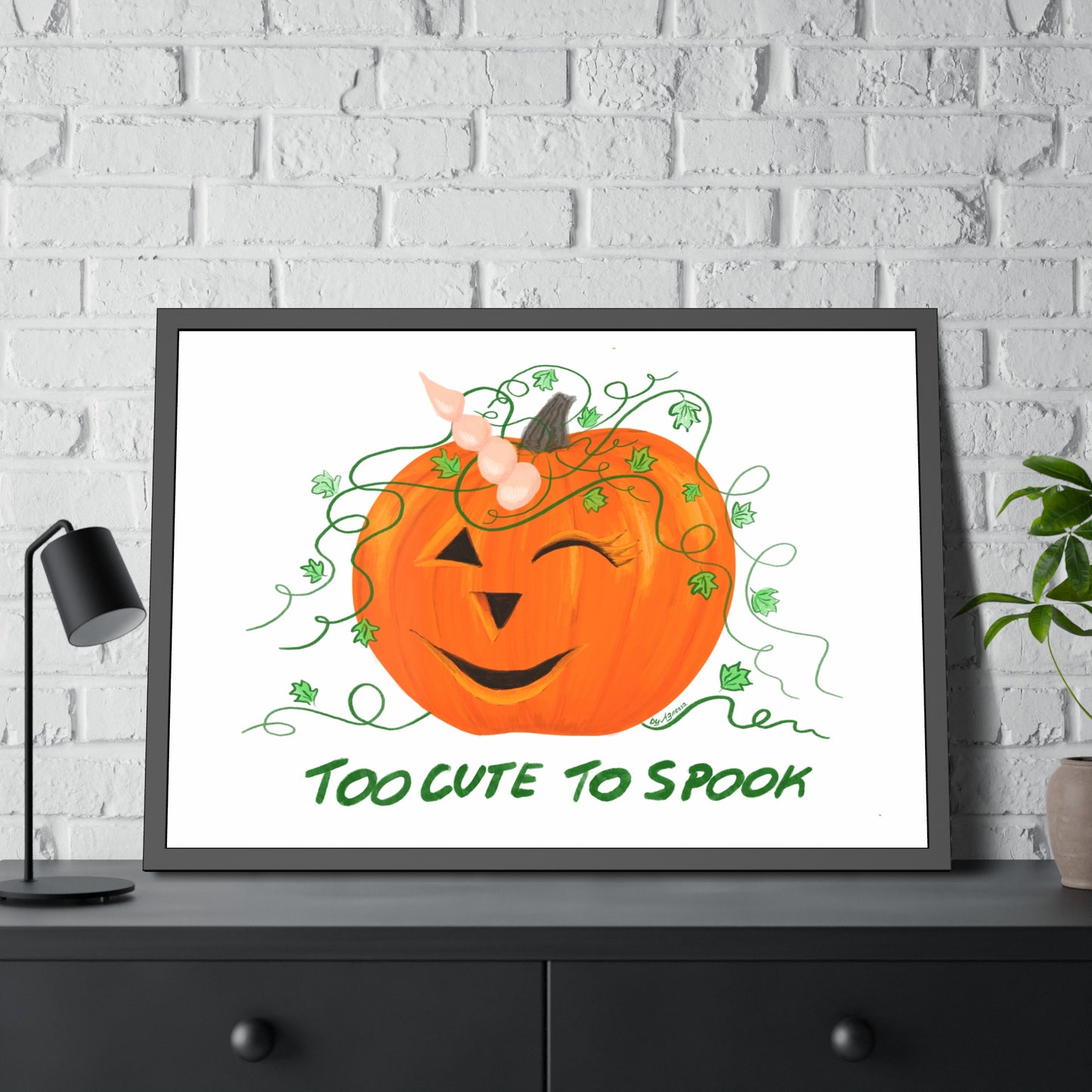 Halloween Pumpkin Framed Paper Posters