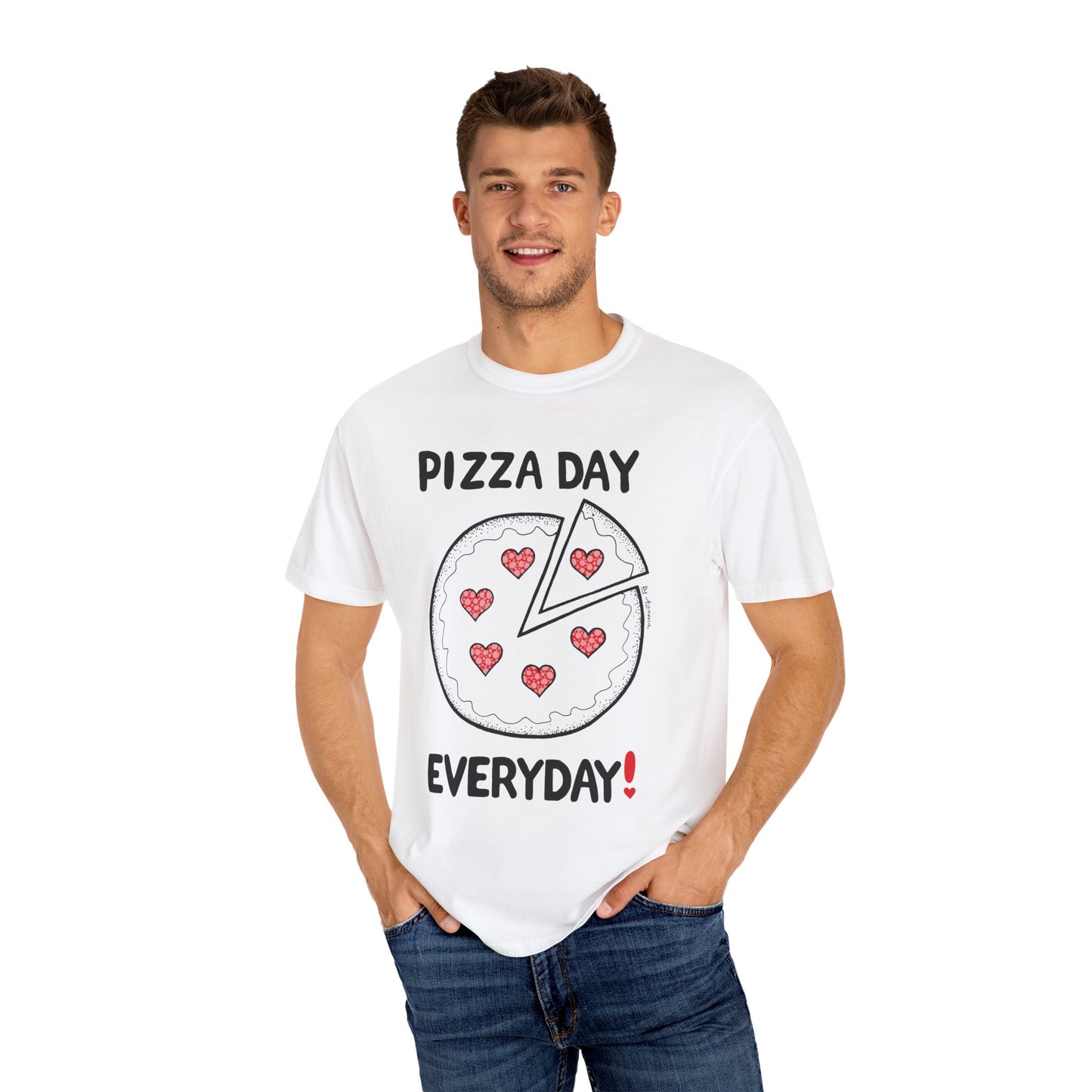 Pizza Day Everyday Unisex Garment-Dyed T-Shirt