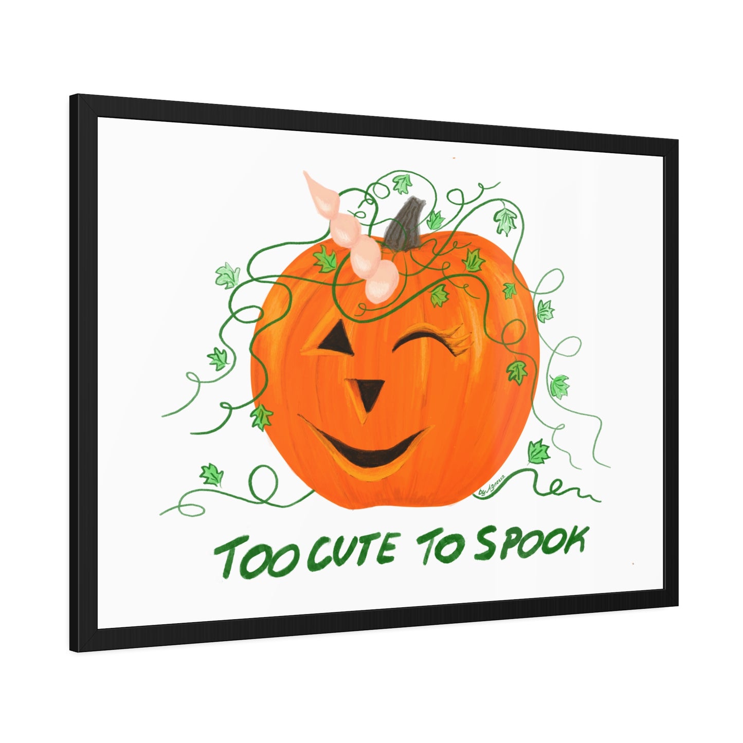 Halloween Pumpkin Framed Paper Posters
