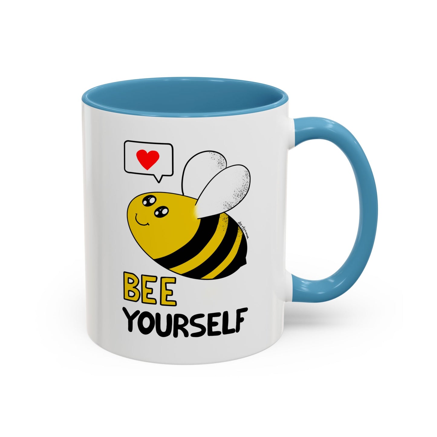 Bee Yourself Cute Kawaii Coffee Mug — 11/15oz Accent Mug, Adorable Bee Gift