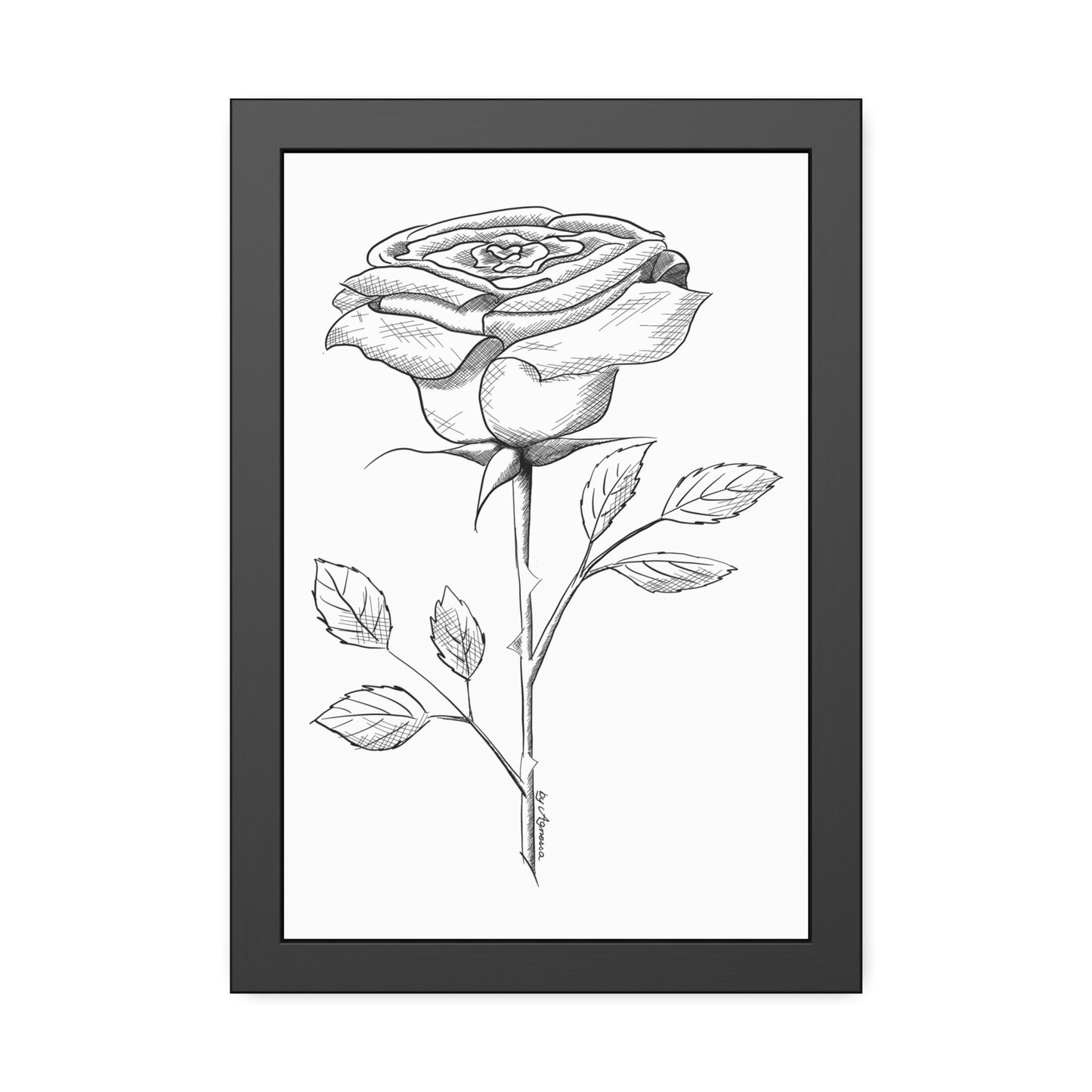Framed Poster Rose Flower Art Print