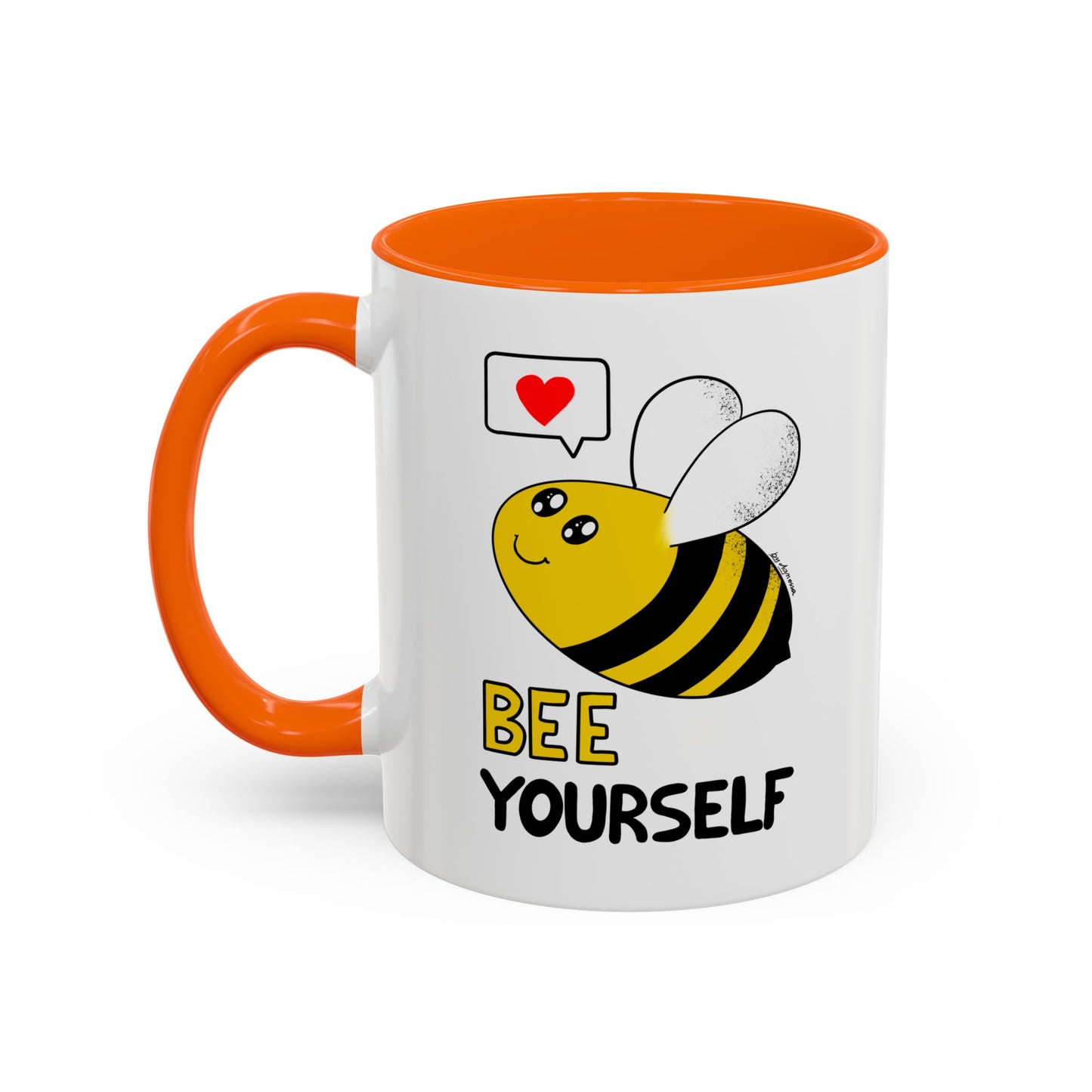 Bee Yourself Cute Kawaii Coffee Mug — 11/15oz Accent Mug, Adorable Bee Gift