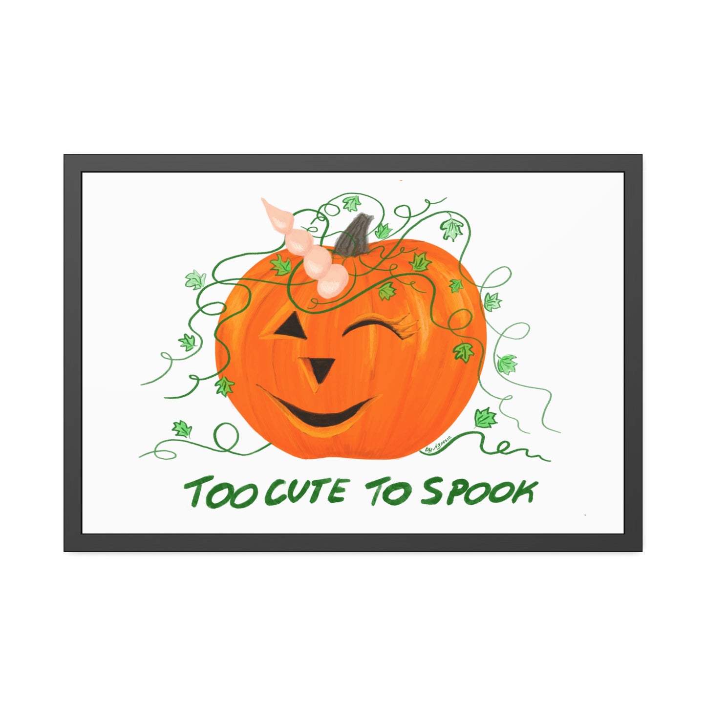 Halloween Pumpkin Framed Paper Posters