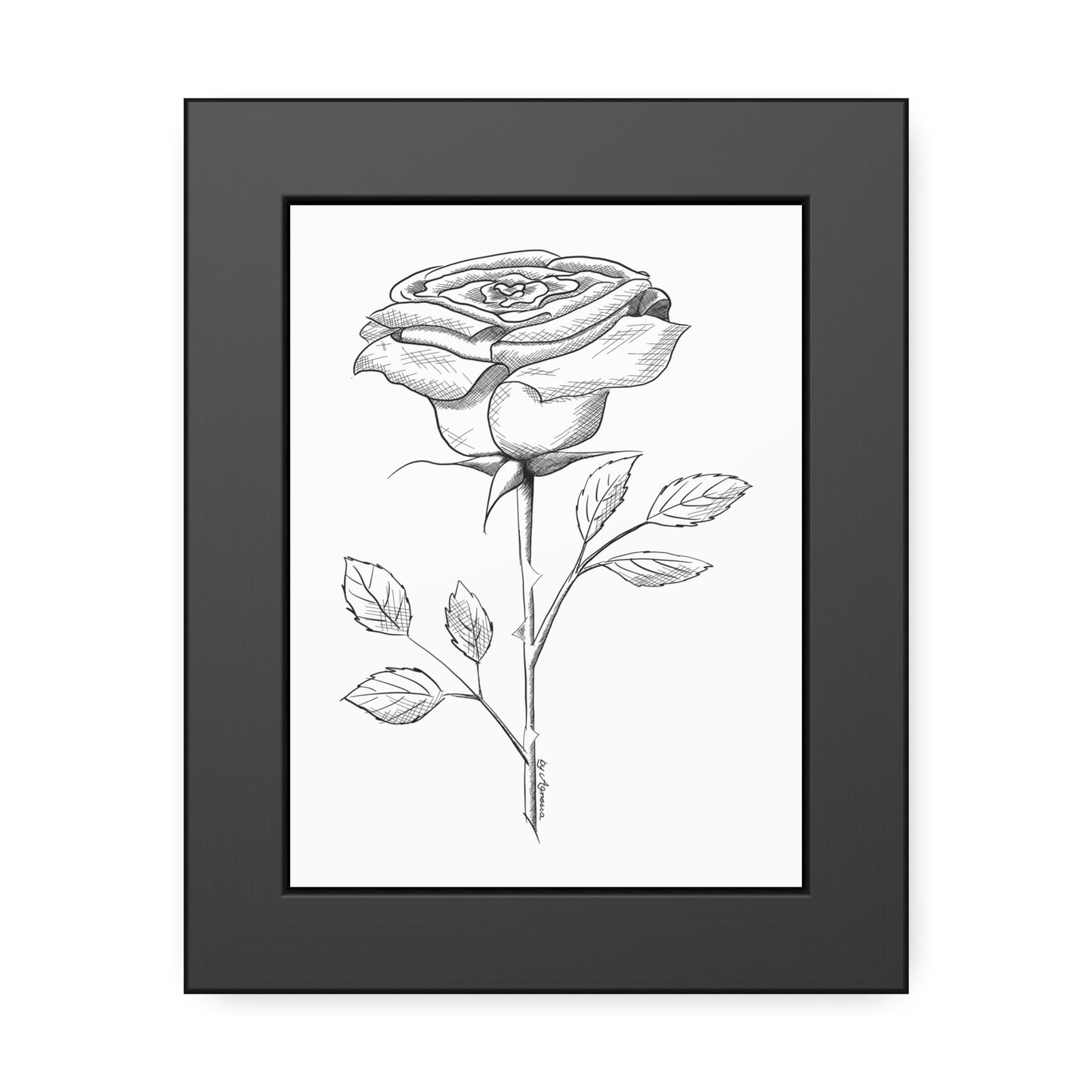 Framed Poster Rose Flower Art Print