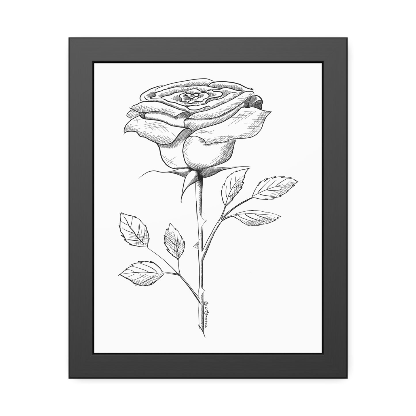 Framed Poster Rose Flower Art Print