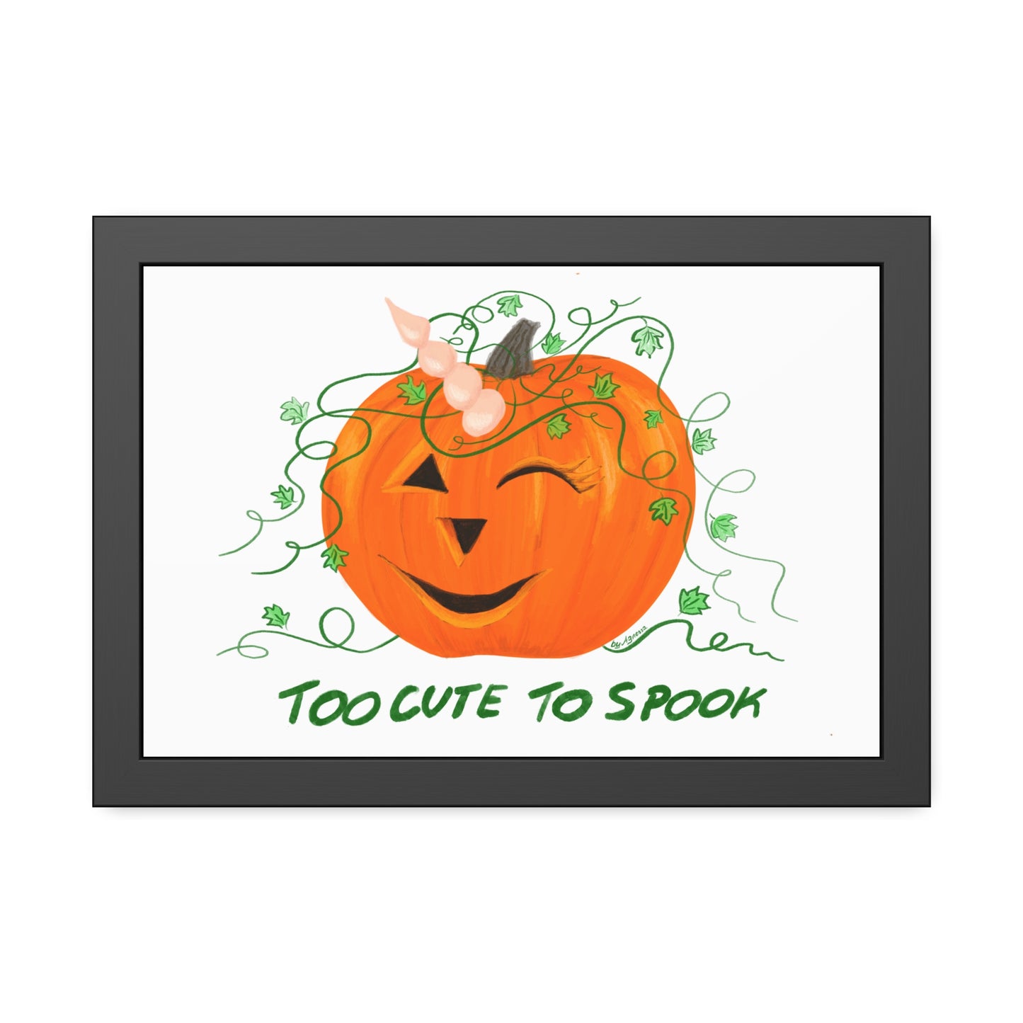 Halloween Pumpkin Framed Paper Posters