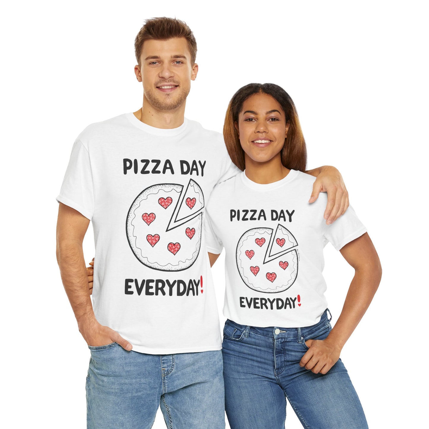 Pizza Day Everyday Unisex Heavy Cotton Tee