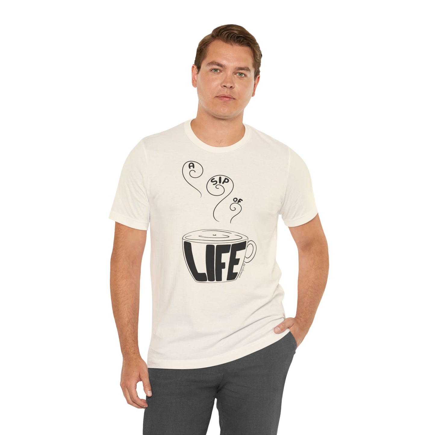 A Sip of Life Unisex Tee - Cozy Coffee Lover Shirt