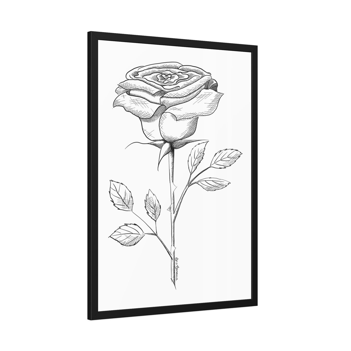 Framed Poster Rose Flower Art Print
