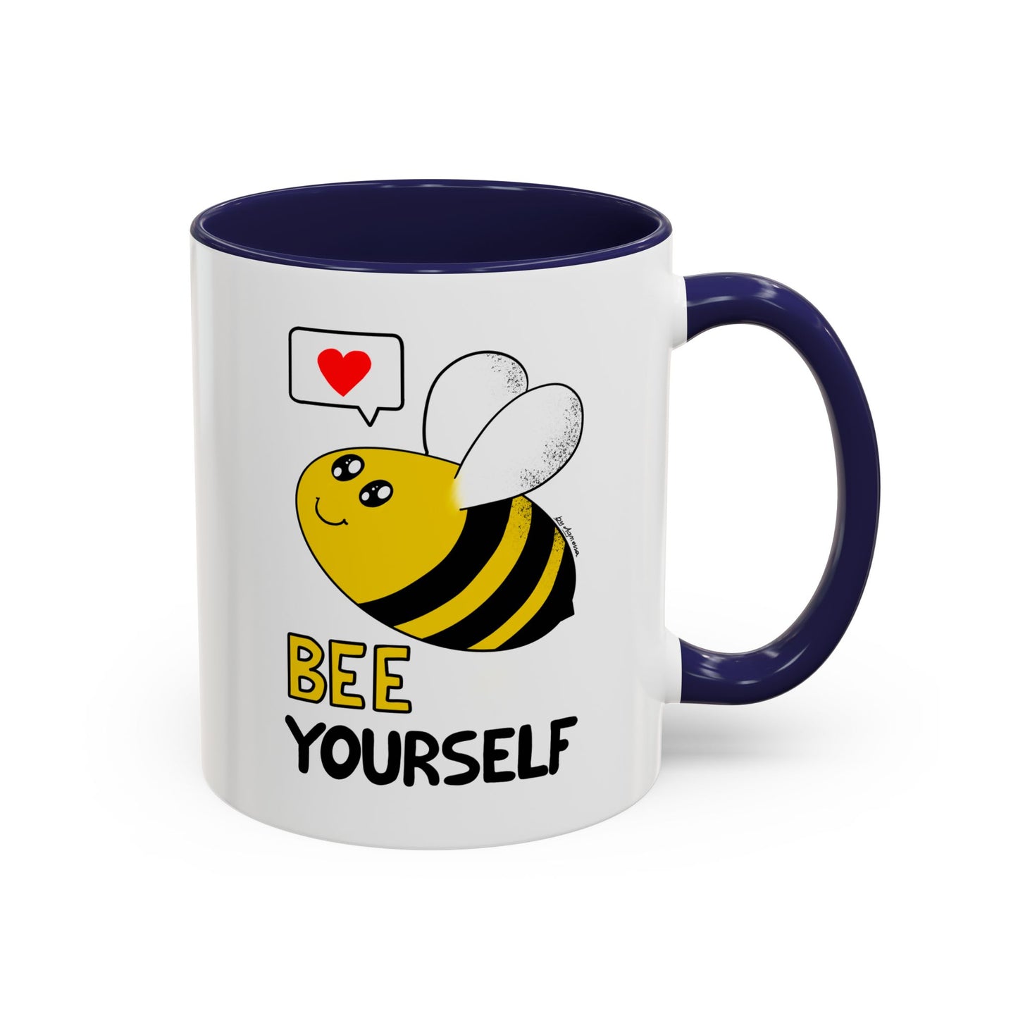 Bee Yourself Cute Kawaii Coffee Mug — 11/15oz Accent Mug, Adorable Bee Gift