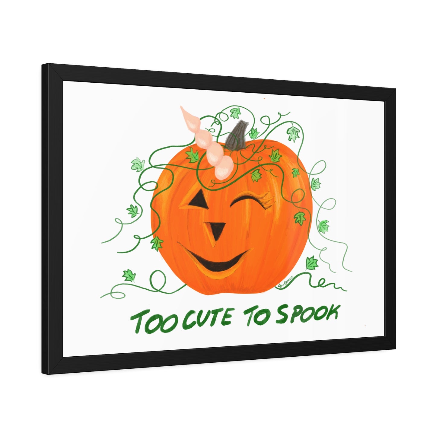 Halloween Pumpkin Framed Paper Posters