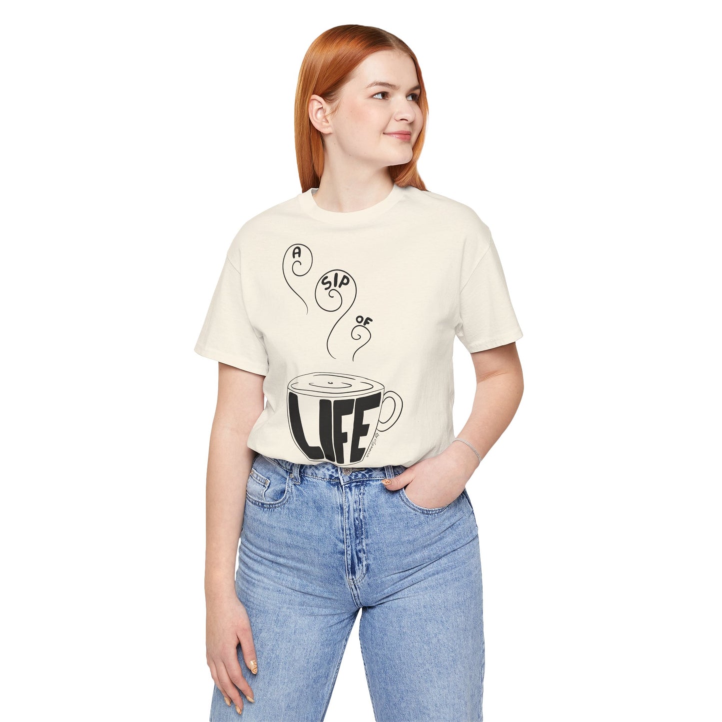 A Sip of Life Unisex Tee - Cozy Coffee Lover Shirt